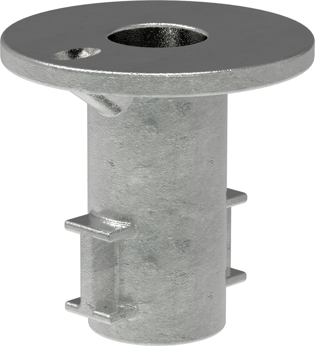Rohrverbinder - Bodenhuelse - 134D48 - 48-3 mm - 1 1-2- - Feuerverzinkt u. Elektrogalvanisiert-134D48