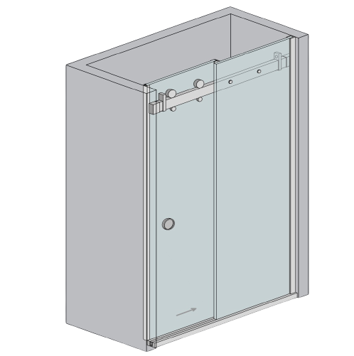 Bodenfuehrung fuer Glastuer Schiebetuer System Edelstahl Glanz 8-10mm Glas-89-11GS304P9800PCRSET-A.4