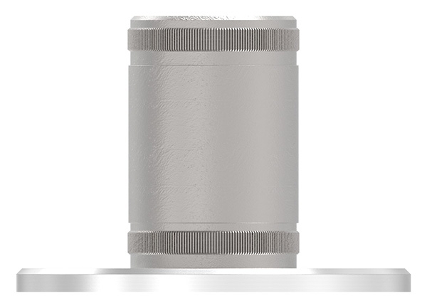 Wand- und Bodenanker mit Raendelung  Masse-  Ø 100x6mm fuer Ø 48-3x2-5 mm - V2A-11-3034.4