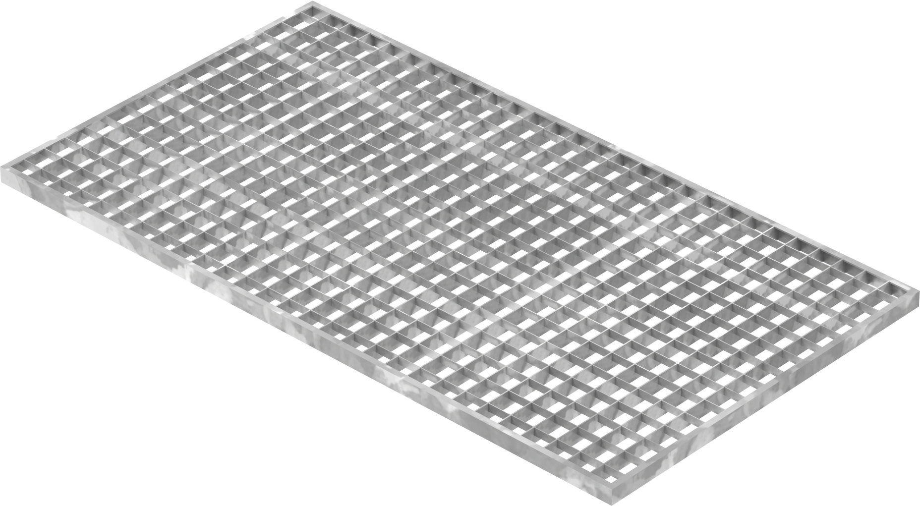 Lichtschachtrost Baunormrost - Masse-  490x890x20 mm 30-30 mm - aus S235JR -St37-2- im Vollbad feuerverzinkt-23-49893020.7