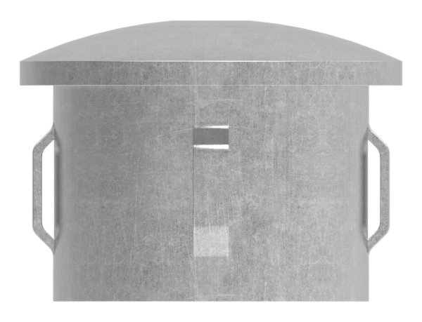 Stahlstopfen - leicht gewoelbt - mit M8 - fuer Rundrohr Ø 42-4x1-8-2-2 mm - Stahl S235JR- roh-30-2922.8