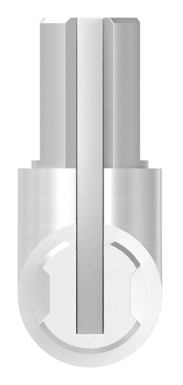 Eckverbinder Edelstahl V2A fuer Klemmprofil Ø 27 x 1-5 mm geschliffen Korn 240-88-1155321.240