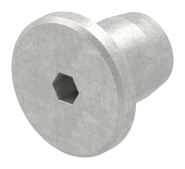 Huelsenmutter Edelstahl V2A M5 Flachkopf Innensechskant-88-1158383-240.5