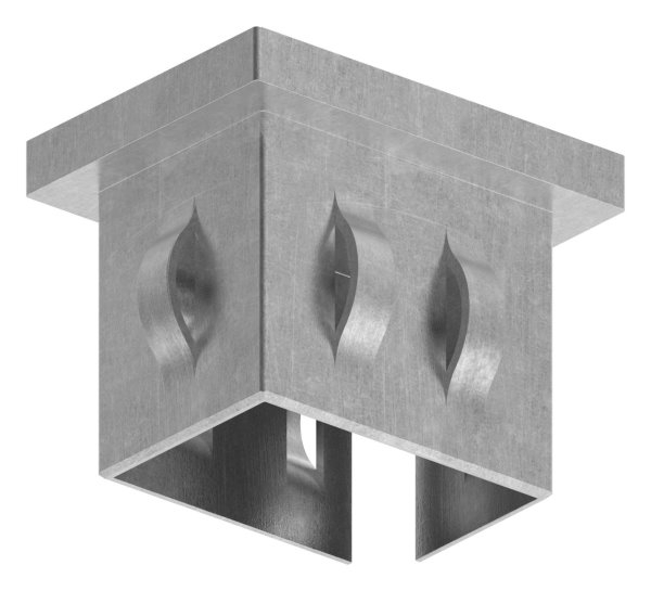 Stahleinschlagkappe roh fuer Rechteckrohr 40x30 mm flach Wandstaerke 2-0-3-0 mm-88-11170.40X30