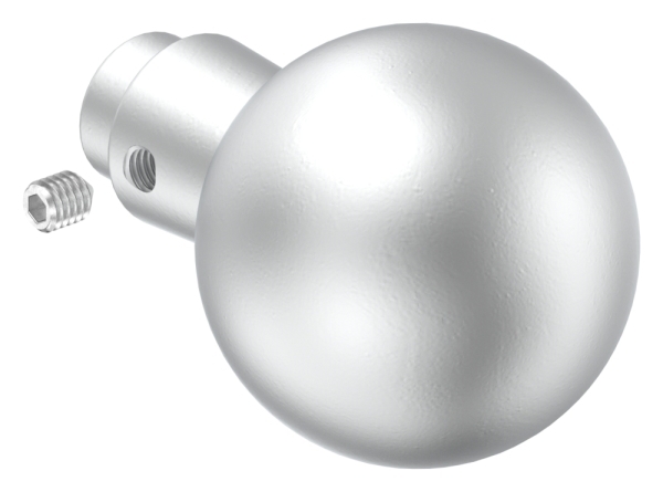 Alu-Tuerknopf gerade mit Kugel Ø 55 mm-12-3016.6