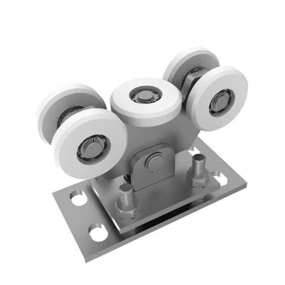 Rollenwagen Stahl verzinkt fuer Profil 70x70 mm mit Nylonrollen-89-11H34470X70NYLON-A.4