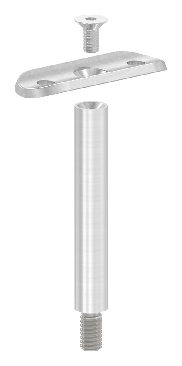 Handlaufstuetze Edelstahl V2A Stift Ø 12 mm fuer Rohr Ø 42-4 mm H 78 mm geschliffen Korn 240-88-1160712.240