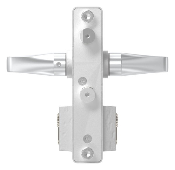 Gittertorschloss GTS 2 fuer Rohrstaerke 40-60mm- montagefertiges Set-88-1156700-ALU.BL