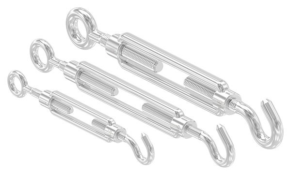 Spannschloss - M8 - Oese-Haken - mit Links-Rechtsgewinde - V4A-11-2958.1