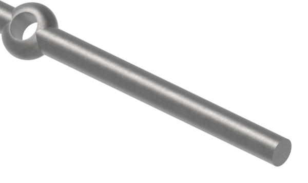 Lochleiste mit Rundloch Material- Ø 20 mm Laenge- 2000 mm Stahl -Roh- S235JR-30-1609.8