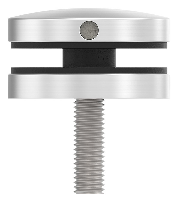 Glaspunkthalter Ø 52 mm fuer Anschluss- flach - Ø 48-3 mm V2A - V4A-10-GPH52-1.1