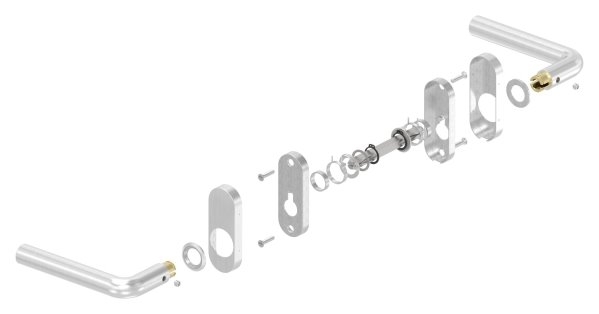 Tuerdrueckerpaar drehbar inklusive 8 mm Drueckerstift-11-3526.4