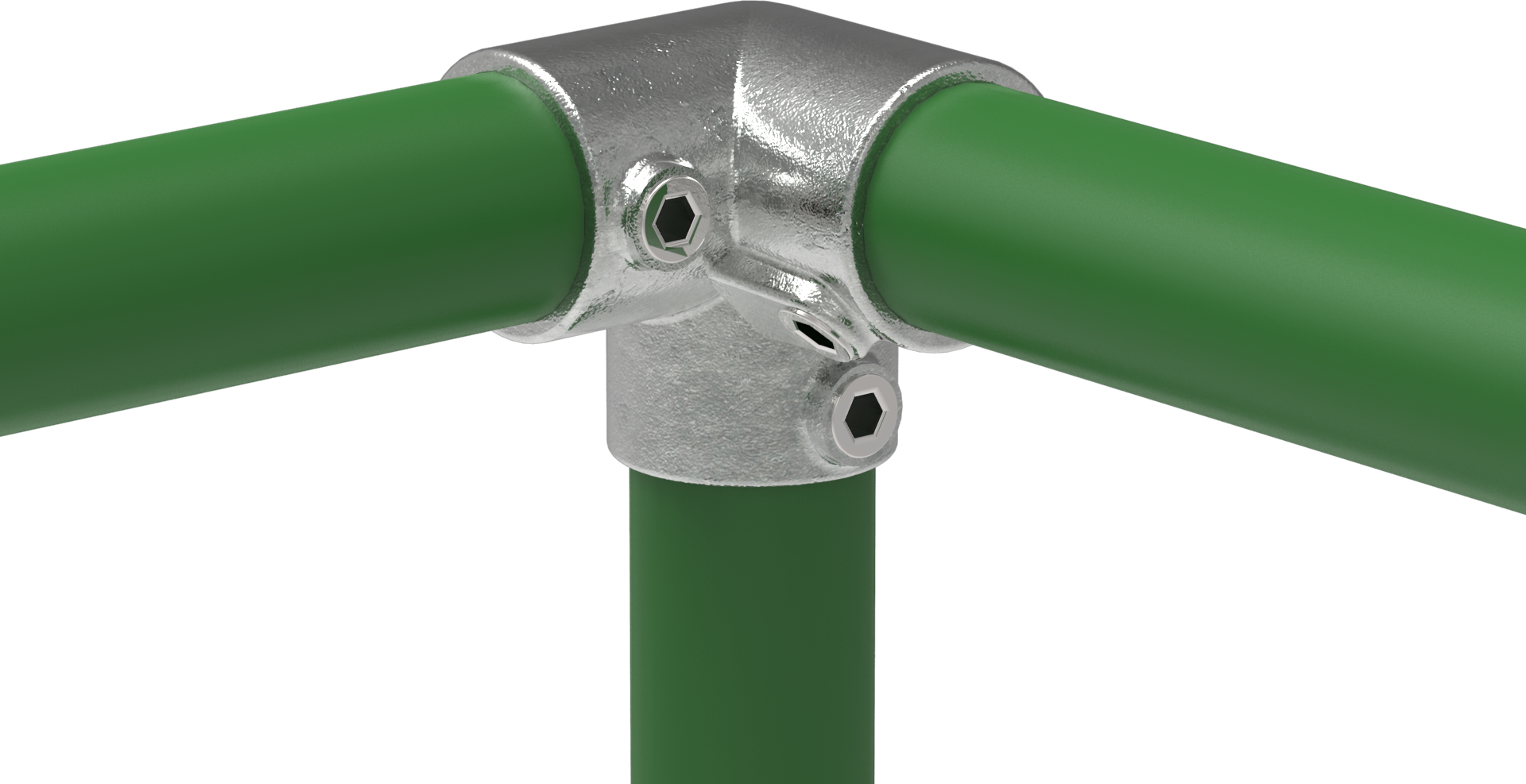 Rohrverbinder - Dreiweg-Eckstueck 90° - 128T21 - 21-3 mm - 1-2- - Feuerverzinkt u. Elektrogalvanisiert-128T21