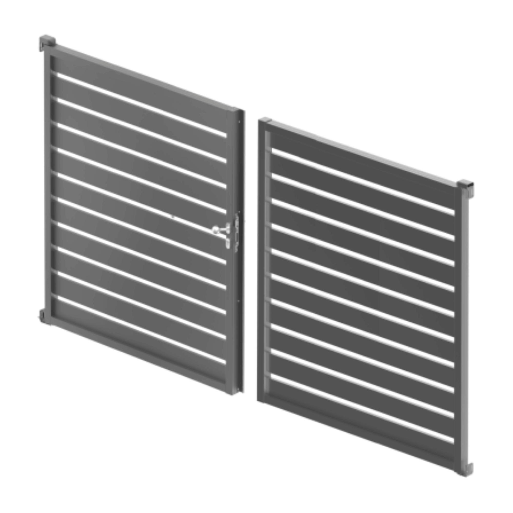 Double-leaf gates
