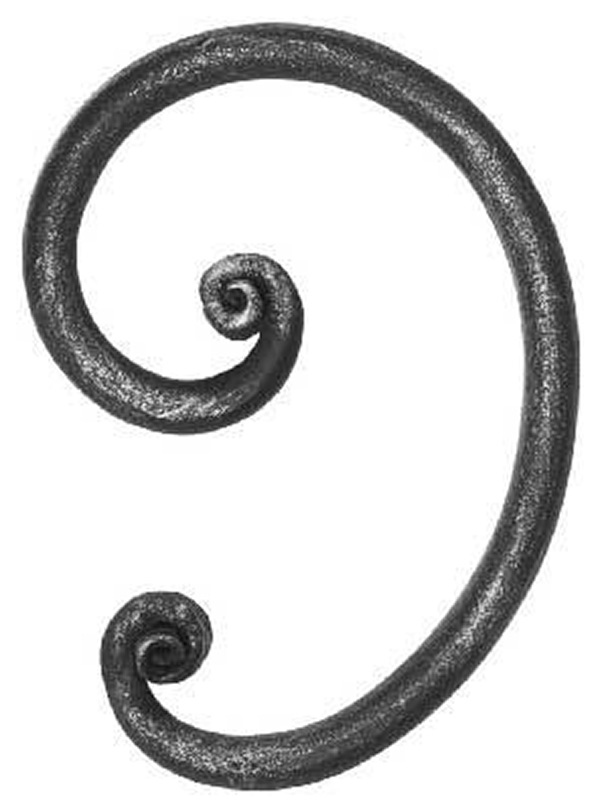 Rundeisenbarock - Masse- 110x155 mm - Stahl S235JR- roh-30-1913.8