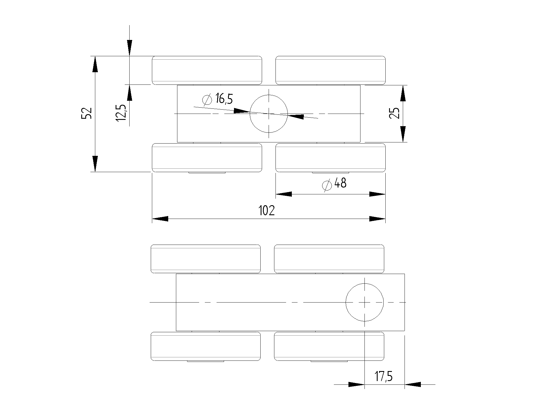 Laufwagen fr Schiebetore Stahl verzinkt fr Profil 70 x 60 mm bis 400 kg-89-11H0870X60B-A.4