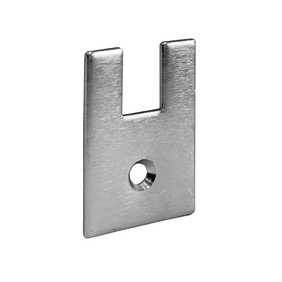 Endkappe Aluminium fuer Glas 10 mm Hoehe 46 mm eloxiert-89-11GSALZPZ02A10NE-A.4