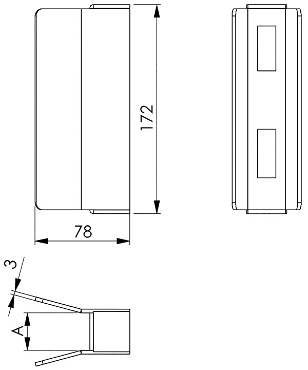 Schliesskasten Stahl roh fuer 30 mm Profil Schiebetore-30-3390.8