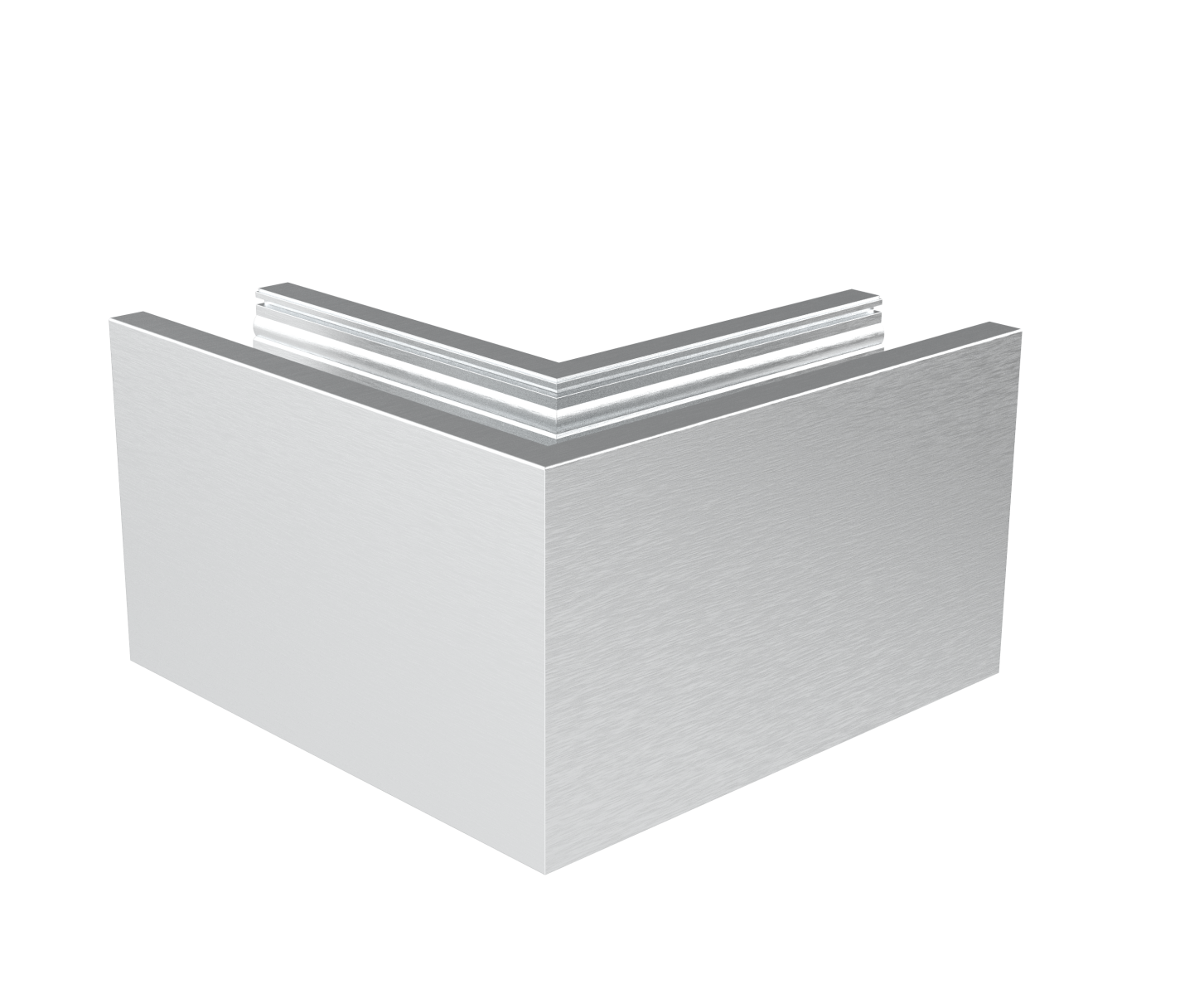 Eckprofil Aluminium fuer Glas 16-76-31-52 mm Satin-ELOX Innen Oberverankerung-89-11AL0008PROXLSE90-A.4