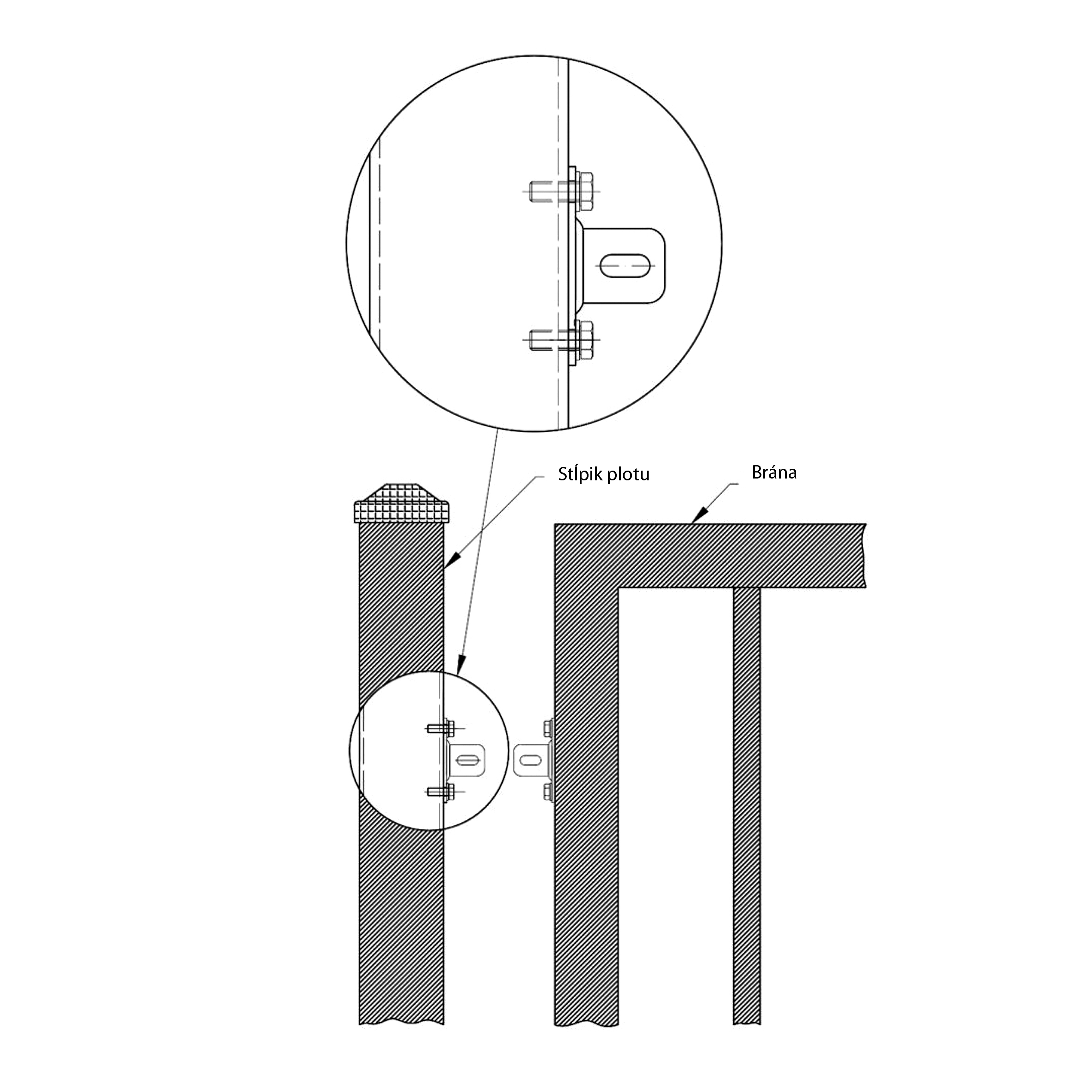 Zaunhalter Stahl 80 x 25 mm feuerverzinkt vertikal-89-11B20180X25-A.4