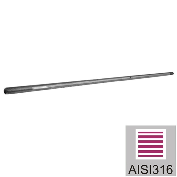Vordach Zugstange Edelstahl AISI 316 M12 x 1250 mm geschliffen-89-11A14PR121250M12-A.4