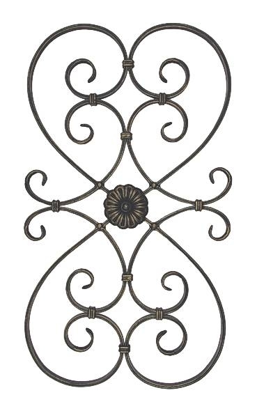 Schmiedeeisen Zierornament Stahl 800x440 mm-89-11F74-A.4