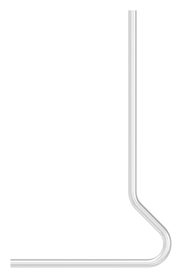 Pfosten gebogen- aus Rohr 42-4mm x 2-5mm- V2A-88-1151001.VA