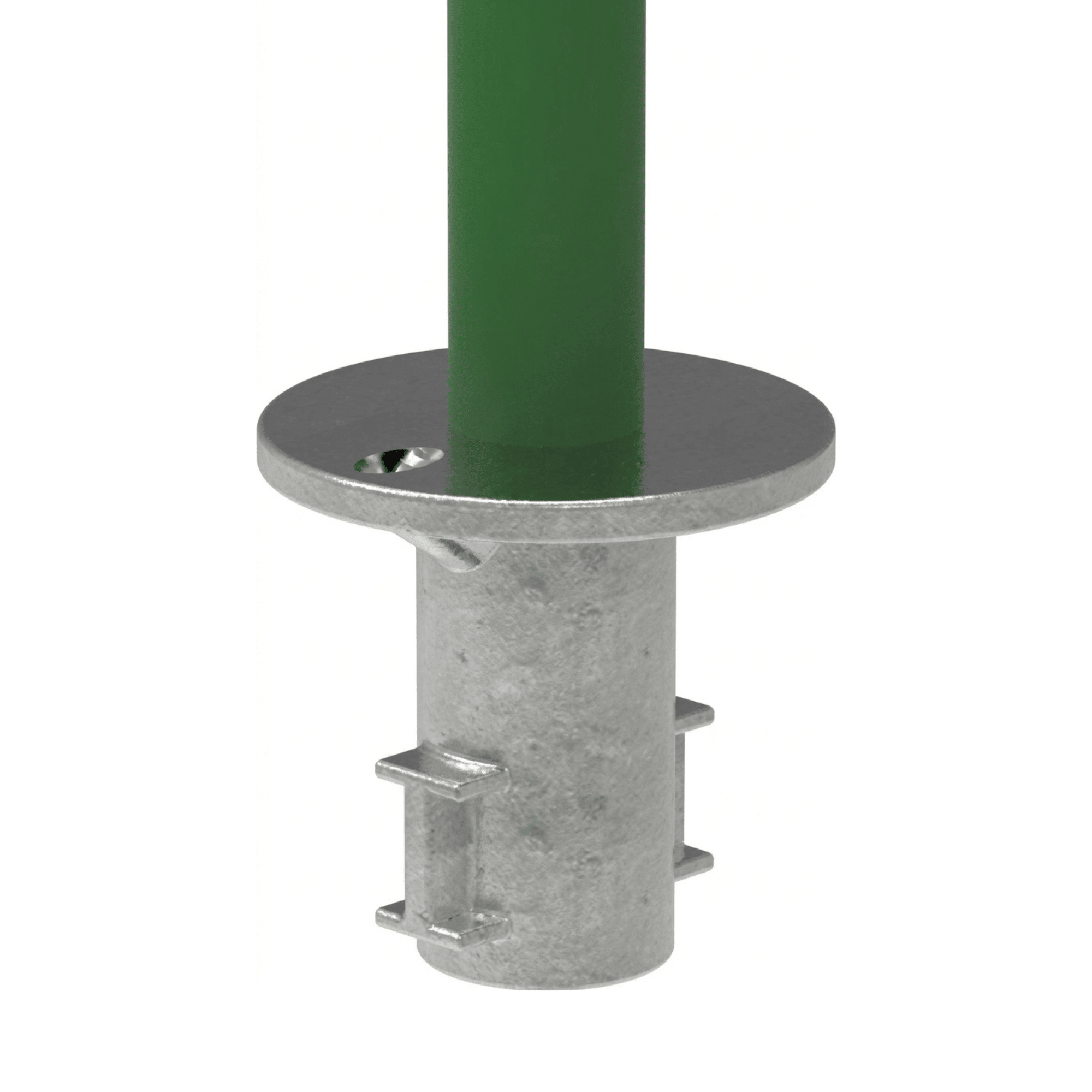 Rohrverbinder Bodenhuelse Ø 48-3 mm -1 1-2- - Temperguss verzinkt - 134D48-134D48