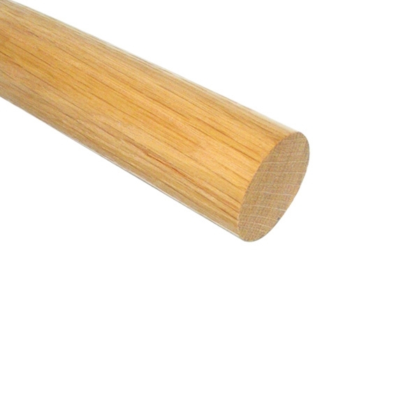 Handlauf Eiche Ø 42 mm rund L = 2500 mm roh unbehandelt-89-11WDD42L2500-A.4