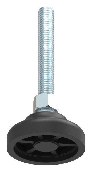Schwerlast-Maschinenfuss M8x50 Fuss-Ø 40 mm mit Kugelgelenk-88-11192-M850.40