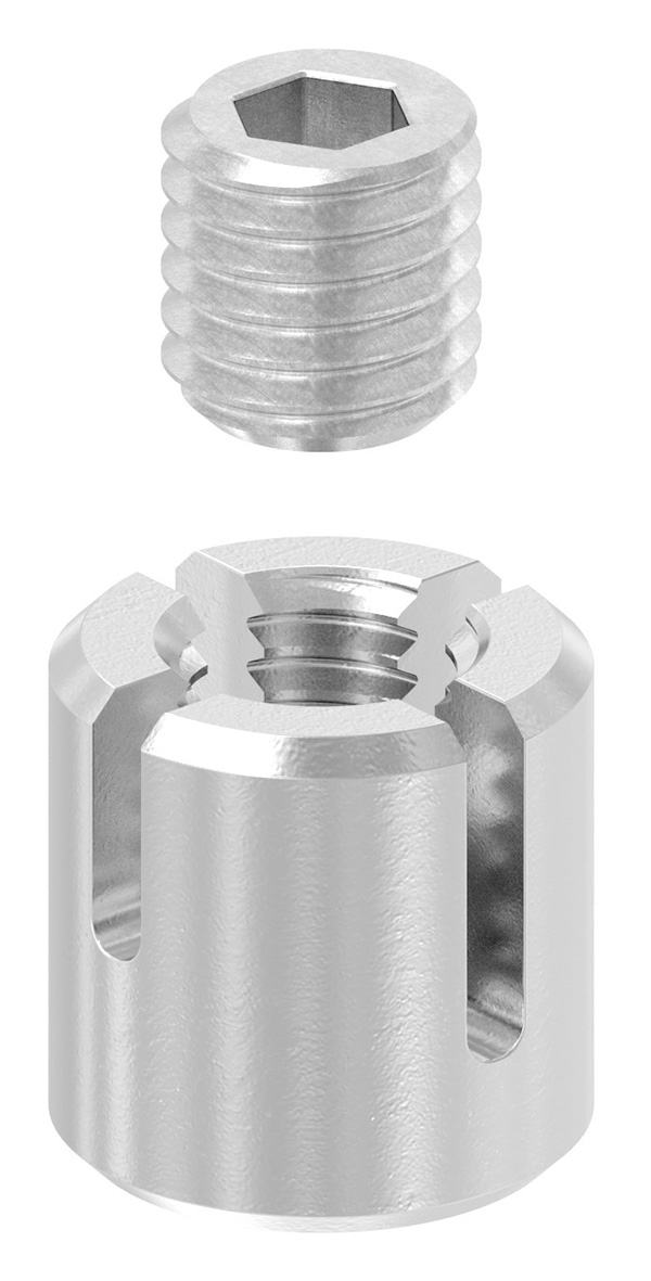 Kreuzklemme Edelstahl V4A fuer Seil Ø 2 mm-88.11100071002