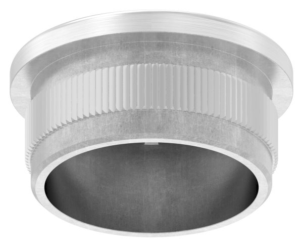 Einsteckkappe Edelstahl V2A fuer Rohr Ø 33-7 mm- 2-0 mm Wandstaerke- leicht gewoelbt-11-5210.4