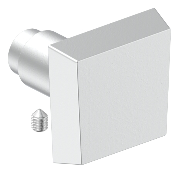 Alu-Tuerknopf gerade -quadratisch-12-3019.6