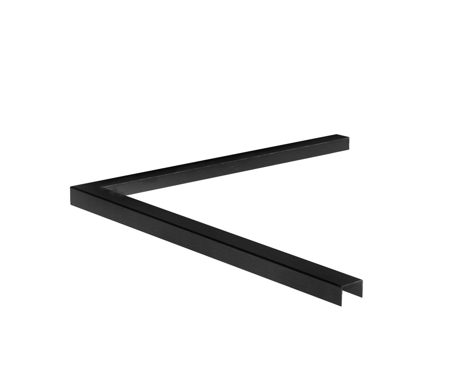 Glaskanten-Eckprofil Aluminium fuer Glas 16-0-17-5 mm L=200 mm schwarz eloxiert-89-11AL6901018G90SEB-A.4