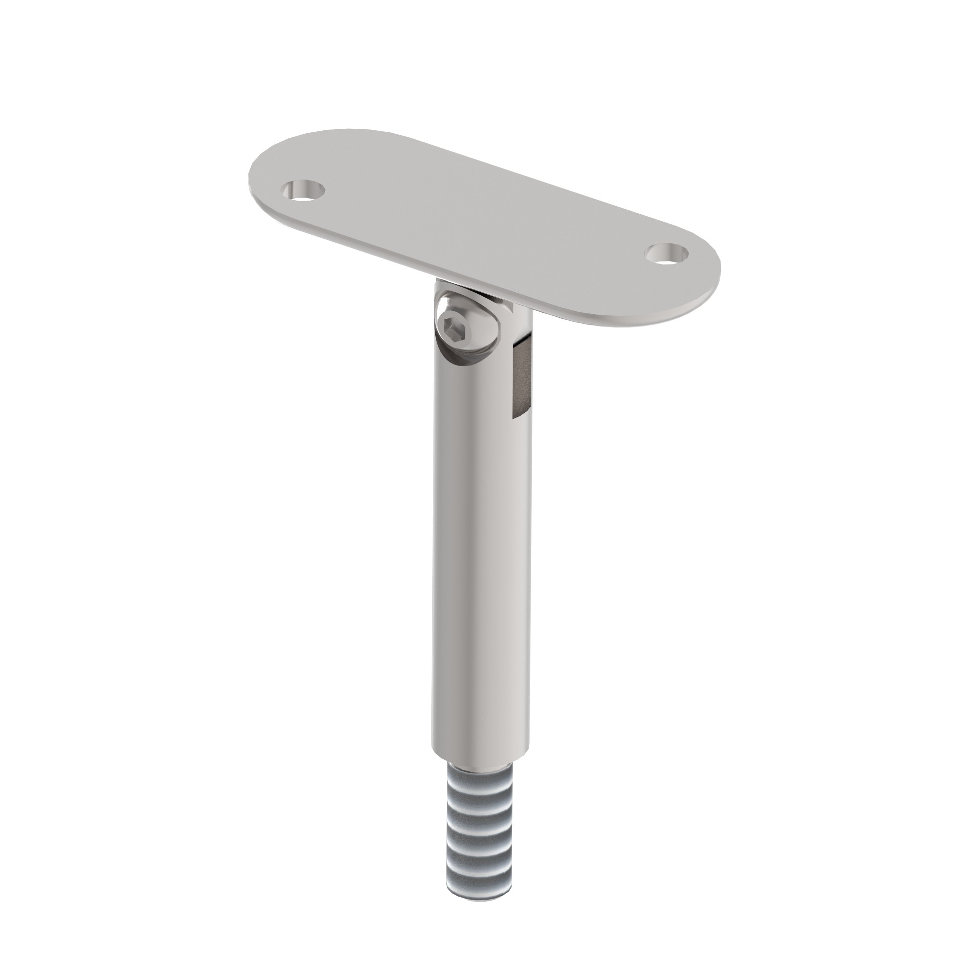 Handlaufhalter Edelstahl AISI 304 H 71 mm verstellbar fuer Rundpfosten-89-11A0818000B-A.4