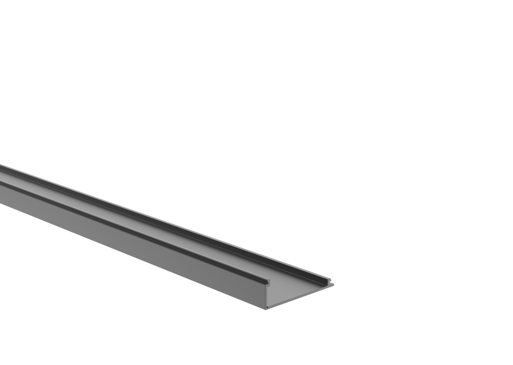 Zaunabdeckleiste Aluminium 45x14 mm 6000 mm fuer 1-8 mm Paneele Anthrazit Click-lock-89.FGAF45X146000R7016