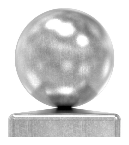 Pfeilerbedecker fuer Quadratrohr - 40x40 mm - mit Kugel Ø 40 mm - Stahl -Roh- S235JR-30-2451K.8