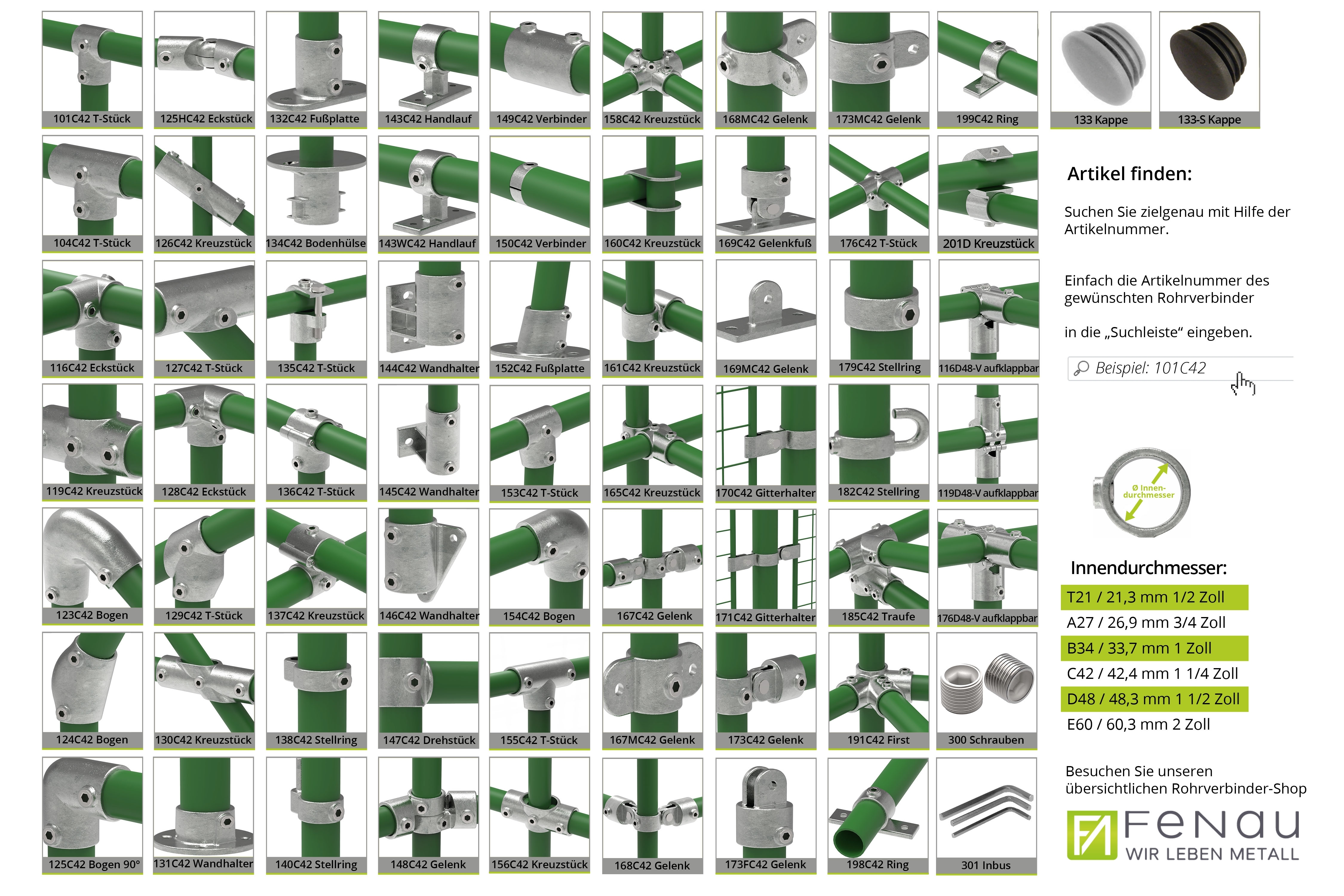 Rohrverbinder - T-Stueck offen - 135A27 - 26-9 mm - 3-4- - Feuerverzinkt u. Elektrogalvanisiert-135A27
